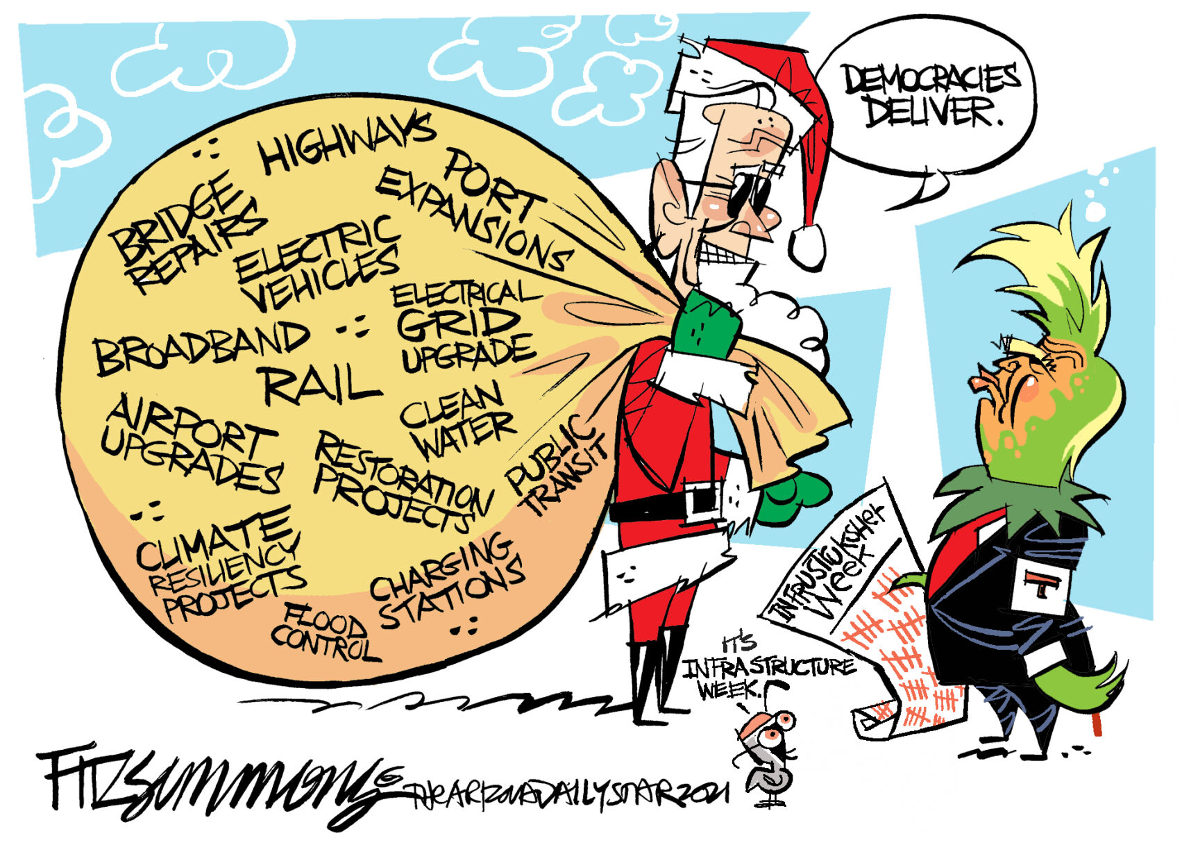 Daily Fitz Cartoon: Poor Grinch